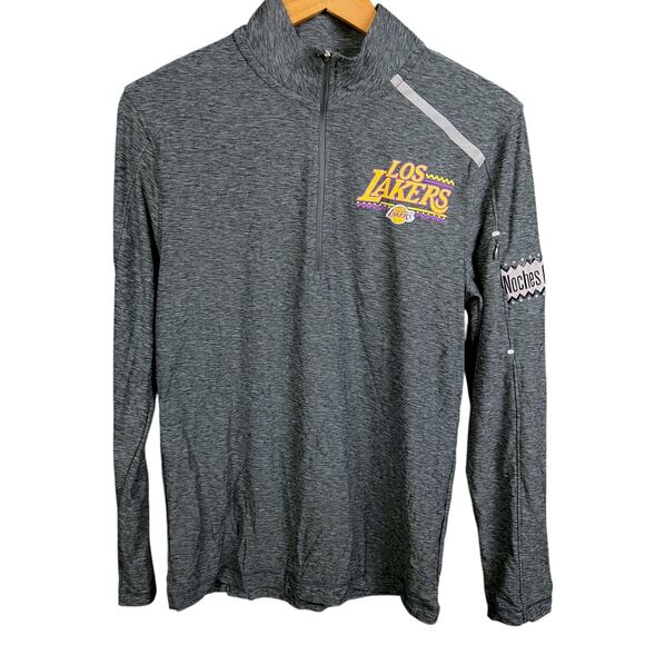 Men's Fanatics Los Lakers Noches Ene Be A Quarter Zip - S - $60 Retail - Picture 1 of 5